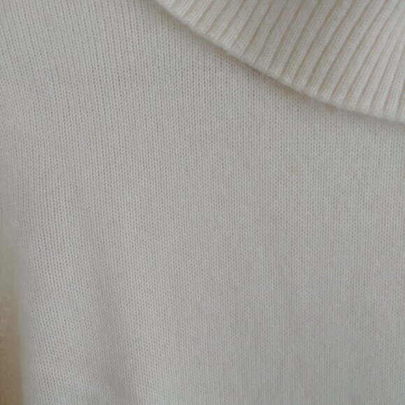 Elegant Cream Cowl Neck Sweater - Picture 4 of 15